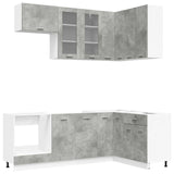 Kitchen Unit LYON 8 pcs Concrete Grey Engineered Wood 3438510