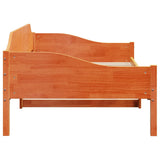 Bed Frame without Mattress Wax Brown 80x200 cm Solid Wood Pine 850913