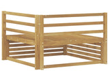 Outdoor Corner Sofa Solid Acacia Wood White 83 x 83 x 73 cm 901571