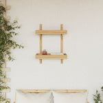 ZNTS Wall Shelf 2-Tier 45x26x60 cm Bamboo 4106587