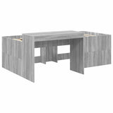 Kids'High Bed Frame with Desk Grey Sonoma 98.5 x 200 cm 3422664