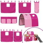 Kids' Loft Bed with Tunnel Pink 80x200 cm Solid Wood Pine 3309100