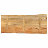 Table Top 140x60x3.8 cm Live Edge Solid Wood Mango 370745