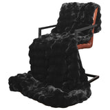 Anti-Slip Faux Rabbit Fur Blanket Olite Black 240 x 270 cm 42021836