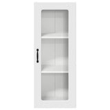 Wall Glass Cabinet PORTO White 40 x 31 x 100 cm Engineered Wood 885445
