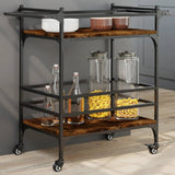 Kitchen Trolley Smoked Oak 82x40x78.5 cm Engineered Wood 842363