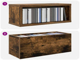 CD Storage Rack 4 pcs Smoked Oak 40 x 17 x 17 cm 8012720