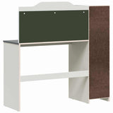 Desk with Open Storage and Chalkboard ROROS White and Grey 42003033