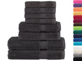 Towel Set Anthracite 100% Ring-Spun Cotton Guest, Hand, Shower 137537