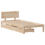 Bed Frame with Drawers without Mattress 75x190 cm Small Single 3301968
