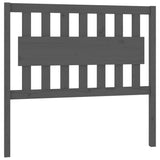 Bed Headboard Grey 105.5x4x100 cm Solid Wood Pine 818557