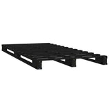 Bed Frame without Mattress Black 75x190 cm Small Single Solid Wood Pine 3120161