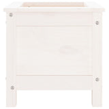 ZNTS Garden Planter White 40x40x39 cm Solid Wood Pine 825248