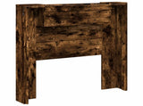 Storage Headboard with LED Smoked Oak Engineered Wood 3418647