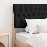 Upholstered Headboard Black 90 cm Solid Pine Wood 879361