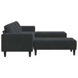 Sofa Set 3 pcs Black Velvet 3335127