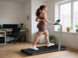 Folding Walking Treadmill, Under Desk Walking Pad with Incline, Silver Tone T3398P552675