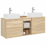 Bathroom Cabinet Set 3 pcs Sonoma Oak 49.5 x 41 x 62.5 cm 3405837