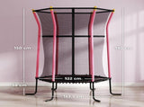 Kids Trampoline Mini Bouncer with Enclosure Safety Net For Ages 3-10 Years - Pink T3398P348058