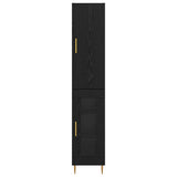 Highboard 2 pcs Black Oak Engineered Wood 3416119