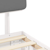 Bed Frame with Upholstered Headboard Light Grey 120 x 200 cm 877493