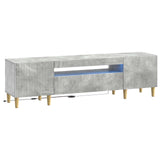 LED TV Cabinet Concrete Grey Engineered Wood 896688