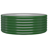 Garden Raised Bed Galvanised Steel 100x100x36 cm Green 318983