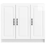 Sideboard High Gloss White 89 x 34.5 x 77 cm Engineered Wood 895799