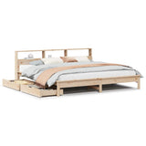 Bookcase Bed without Mattress 200x200 cm Solid Wood Pine 3309797
