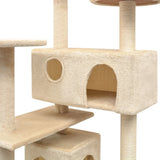 Cat Tree with Sisal Scratching Posts 125 cm Beige 170477