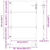 Garden Gate with Lock Black 85 x 125 cm Powder-coated steel 42015880