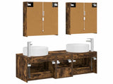 Bathroom Furniture Set 5 pcs Smoked Oak 3407091
