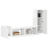 TV Cabinet Set 4 pcs High Gloss White Engineered Wood 3409001