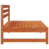 Garden Middle Sofa Solid Pine Wood Wax Brown 240 x 84 x 70 cm 865606