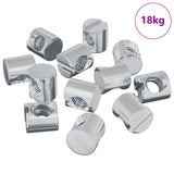 Barrel Nuts 4500 pcs Silver M6 x 12 mm Metal 864429