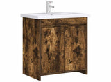 Bathroom Under Sink Cabinet Smoked Oak 56 x 37.5 x 81 cm 890780