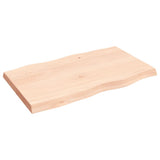 Table Top 100x60x cm Untreated Solid Wood Live Edge 363889