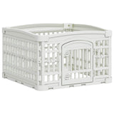 4 Panel Dog Playpen White 63 x 63 x 40 cm Plastic 42027213
