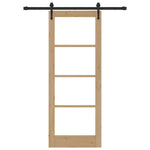 Sliding Door Manual ORKDAL Brown 78 x 202 cm Wood and metal 3332439