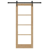 Sliding Door Manual ORKDAL Brown 78 x 202 cm Wood and metal 3332439