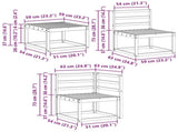 Outdoor Sofa Set 6 pcs Natural Solid Acacia Wood 3366442
