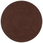 ZNTS Handmade Rug Jute Round 120 cm Brown 133672