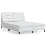 Bed Frame with LED without Mattress "Hvar" White 120x200 cm 3213921