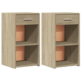 ZNTS Bedside Cabinets 2 pcs Sonoma Oak 35x34x65 cm Engineered Wood 840581