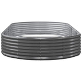 Garden Raised Bed Galvanised Steel 296x140x36 cm Anthracite 319031