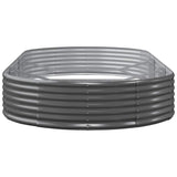 Garden Raised Bed Galvanised Steel 296x140x36 cm Anthracite 319031