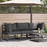 Outdoor Furniture 3 Piece Black and Anthracite Metal 42008024