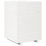 Garden Planter White 50x50x72 cm Solid Wood Pine 3282610