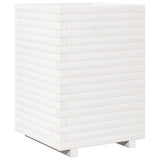 Garden Planter White 50x50x72 cm Solid Wood Pine 3282610