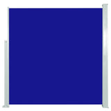 Patio Retractable Side Awning 140x300 cm Blue 317876